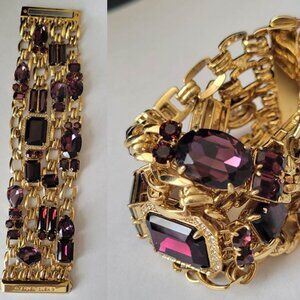 Henri Bendel Delphine Linked Cuff - Burgundy